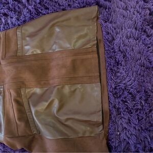 Marc New York Tan Leather Skirt
